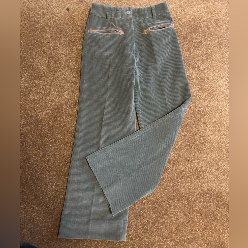 Rare French designer Henri-Luc Chapuis Vintage wide leg Corduroy pants